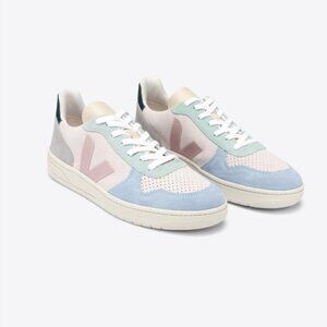 Veja™ Suede V-10 Sneakers in Blue / 36 / MULTICO NATURAL BABE - W US Size 5